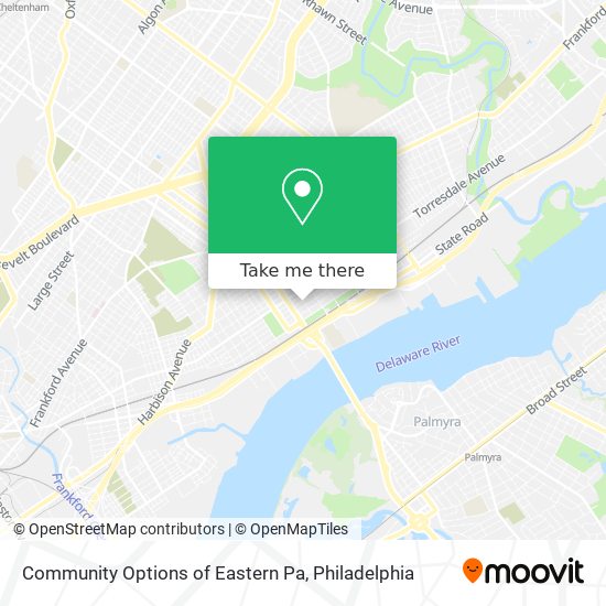 Community Options of Eastern Pa map