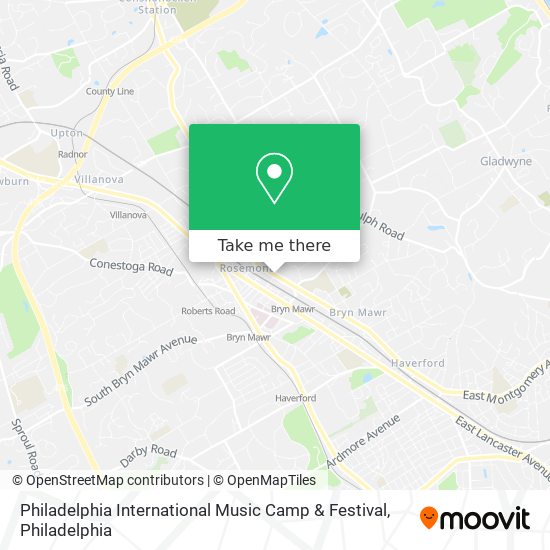 Philadelphia International Music Camp & Festival map