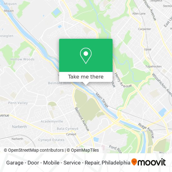 Mapa de Garage - Door - Mobile - Service - Repair