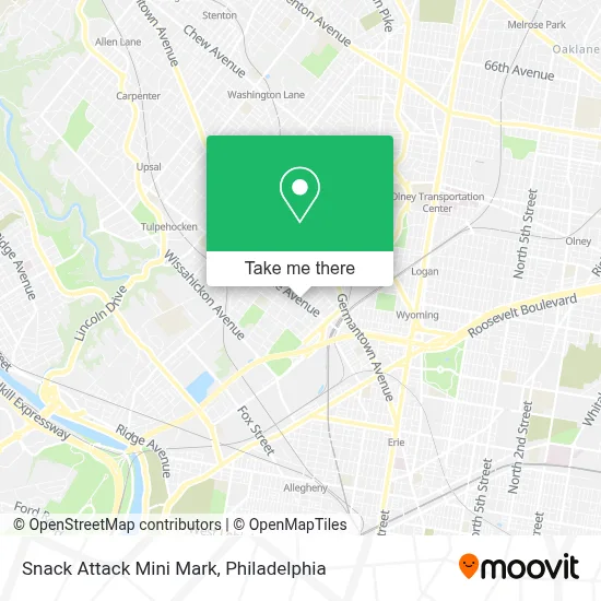 Snack Attack Mini Mark map
