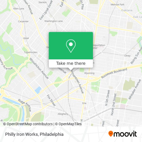 Mapa de Philly Iron Works