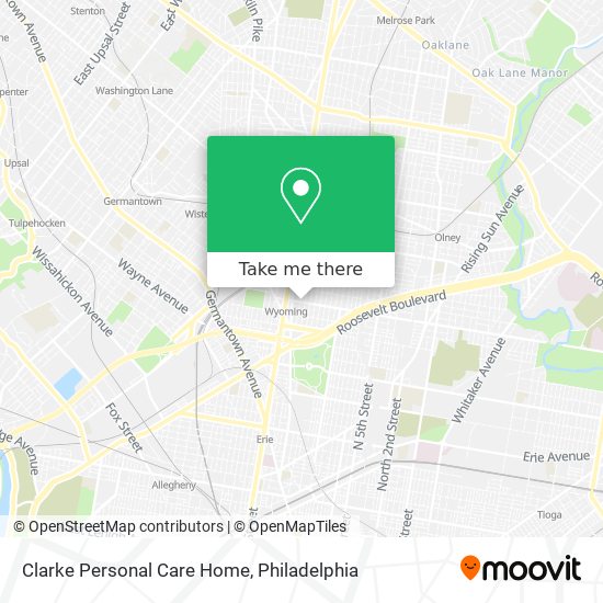 Clarke Personal Care Home map