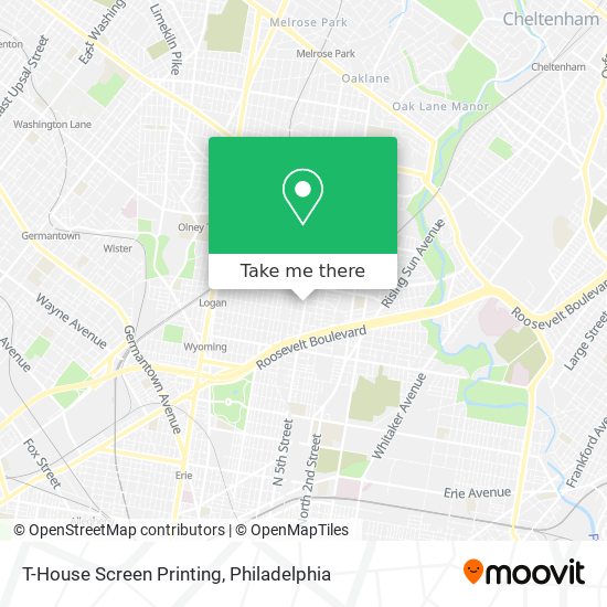 T-House Screen Printing map