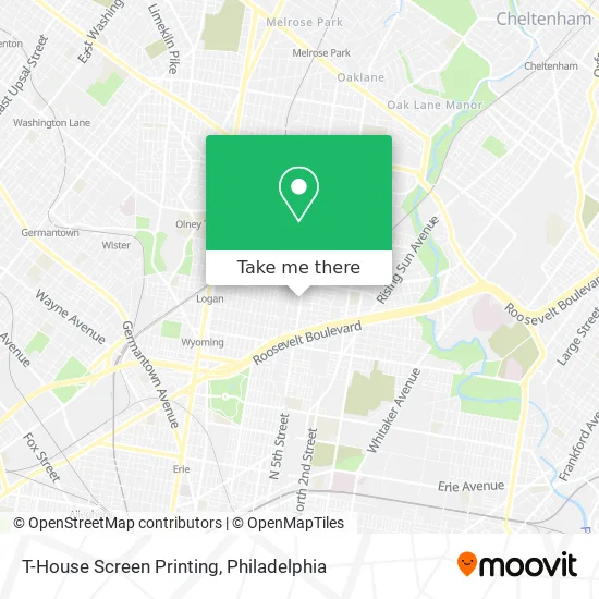 T-House Screen Printing map