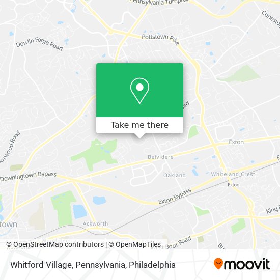Whitford Village, Pennsylvania map