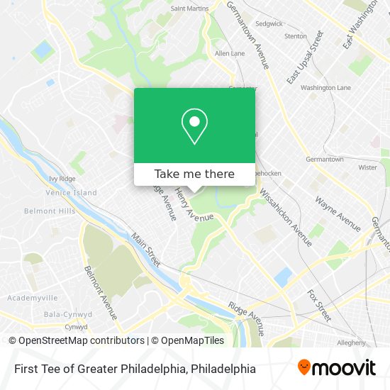 Mapa de First Tee of Greater Philadelphia