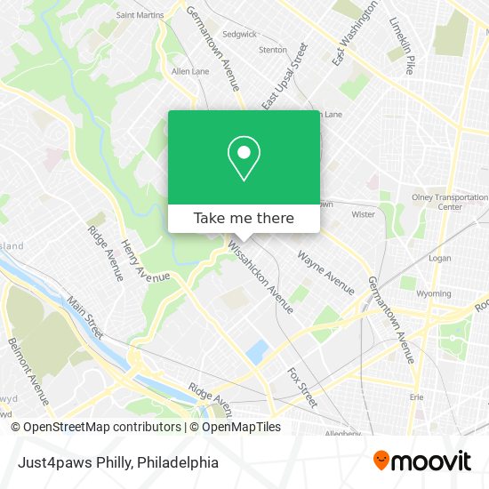 Just4paws Philly map