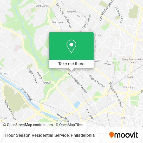 Hour Season Residential Service map