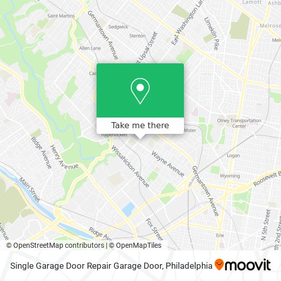 Mapa de Single Garage Door Repair Garage Door