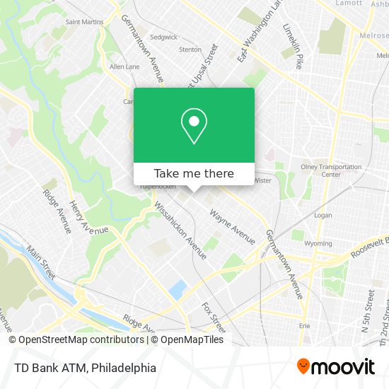 TD Bank ATM map