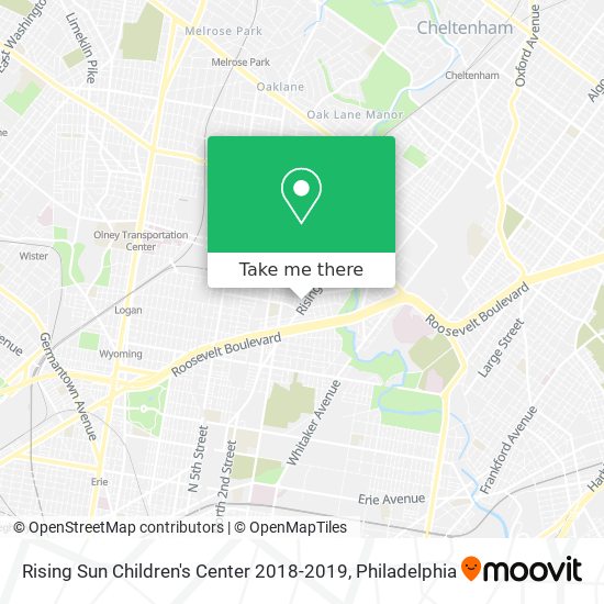 Mapa de Rising Sun Children's Center 2018-2019