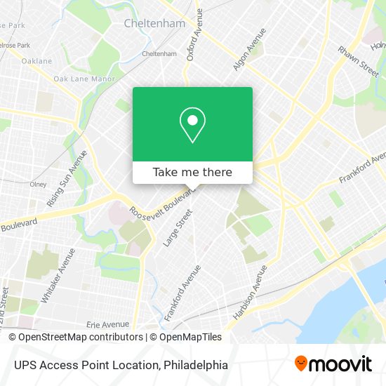 UPS Access Point Location map