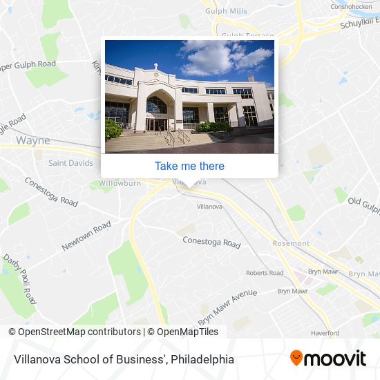 Villanova School of Business' map