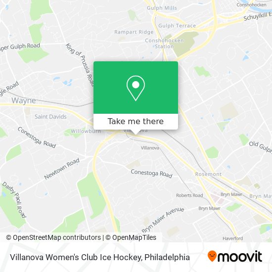 Villanova Women's Club Ice Hockey map