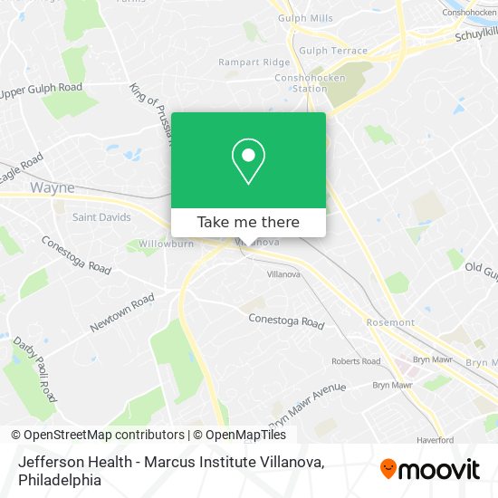 Jefferson Health - Marcus Institute Villanova map