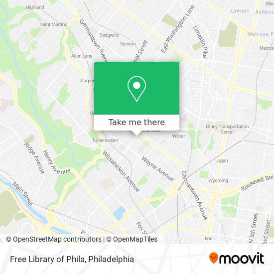 Free Library of Phila map
