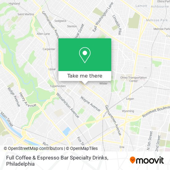 Mapa de Full Coffee & Espresso Bar Specialty Drinks