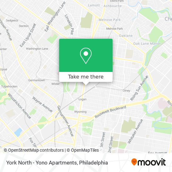 York North - Yono Apartments map