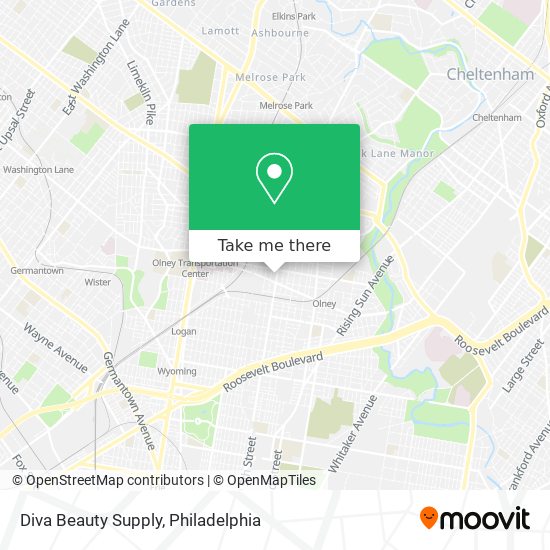 Mapa de Diva Beauty Supply