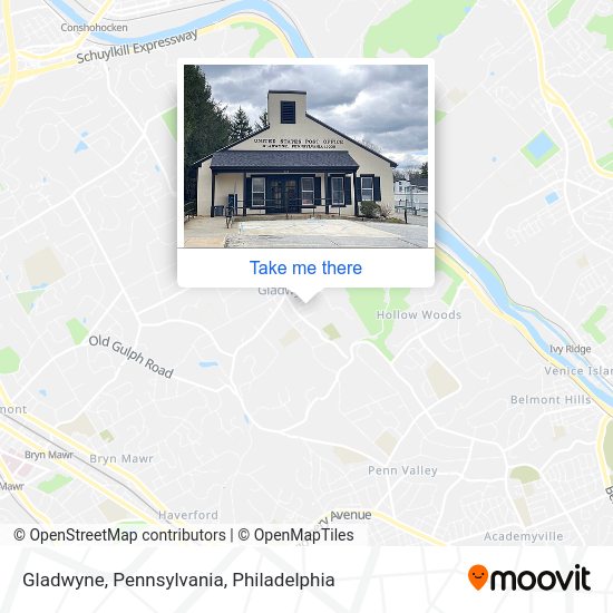 Mapa de Gladwyne, Pennsylvania
