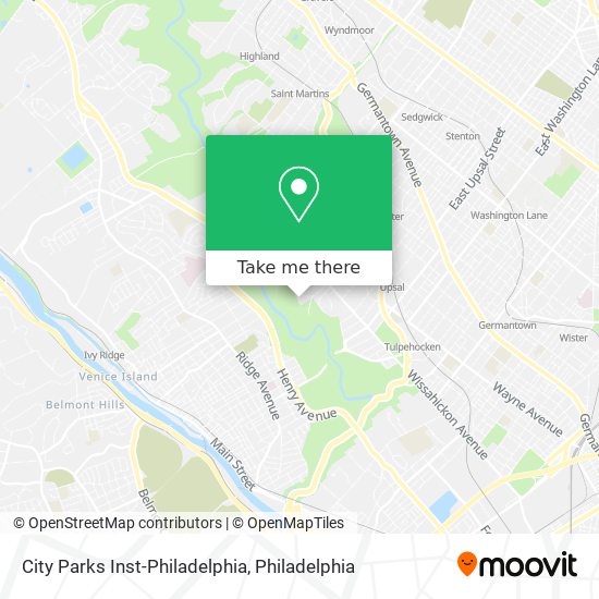 Mapa de City Parks Inst-Philadelphia