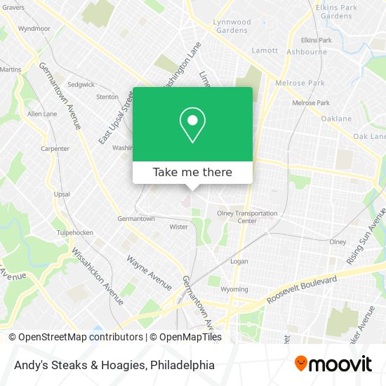 Andy's Steaks & Hoagies map