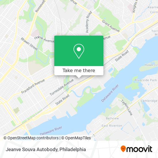 Jeanve Souva Autobody map