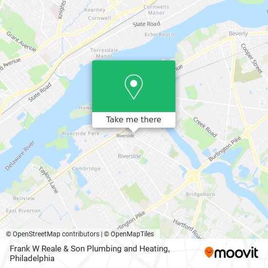 Frank W Reale & Son Plumbing and Heating map