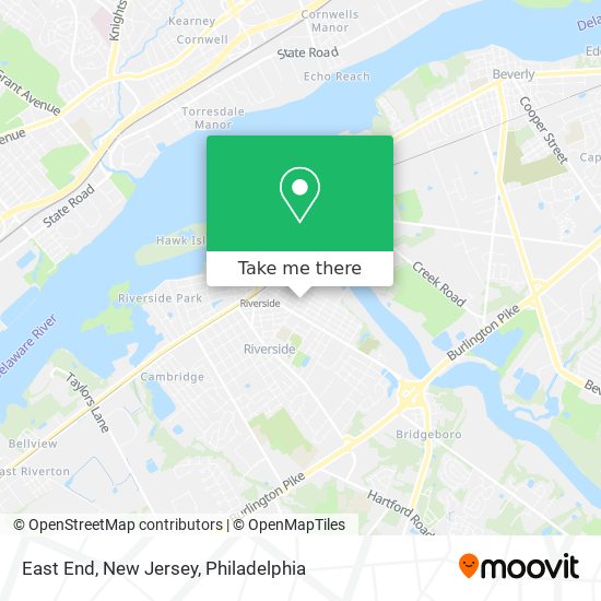 Mapa de East End, New Jersey