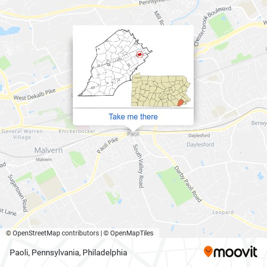 Mapa de Paoli, Pennsylvania