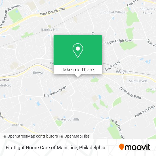 Firstlight Home Care of Main Line map