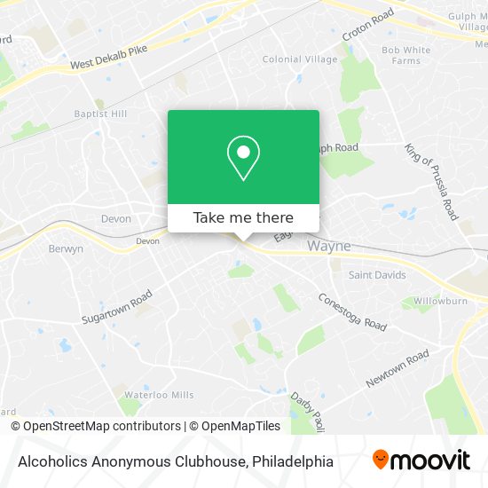 Mapa de Alcoholics Anonymous Clubhouse