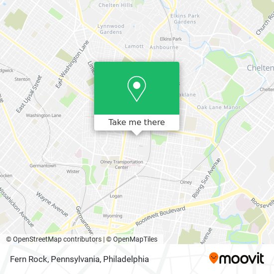 Fern Rock, Pennsylvania map