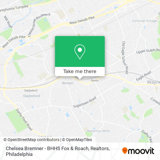 Mapa de Chelsea Bremner - BHHS Fox & Roach, Realtors