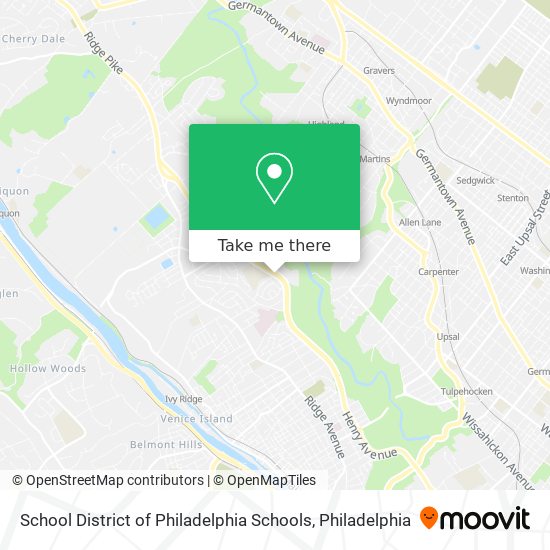 Mapa de School District of Philadelphia Schools