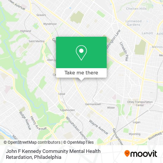 Mapa de John F Kennedy Community Mental Health Retardation