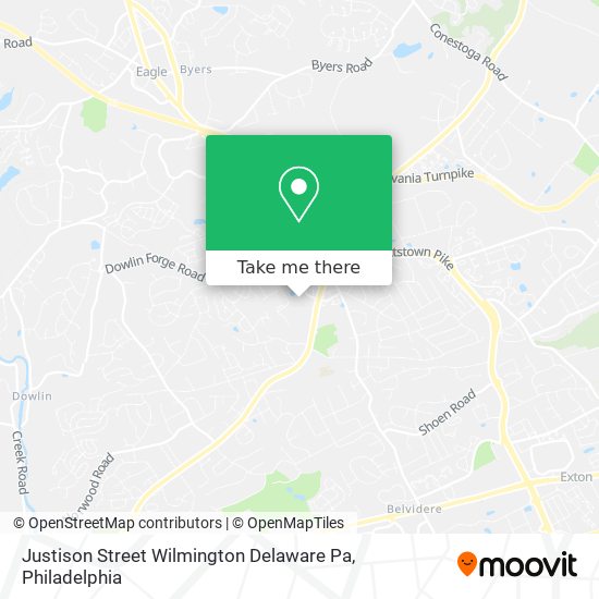 Justison Street Wilmington Delaware Pa map