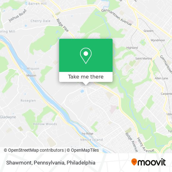 Shawmont, Pennsylvania map