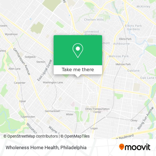 Mapa de Wholeness Home Health