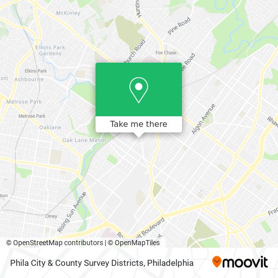 Phila City & County Survey Districts map