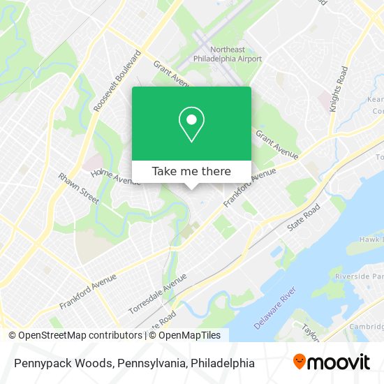 Pennypack Woods, Pennsylvania map