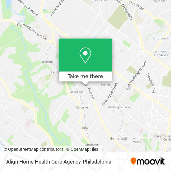 Align Home Health Care Agency map