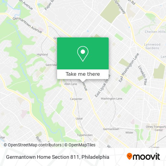 Mapa de Germantown Home Section 811