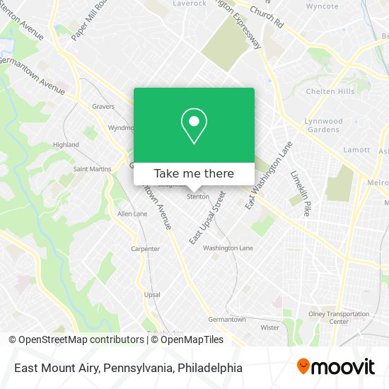 East Mount Airy, Pennsylvania map