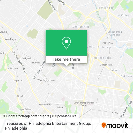 Treasures of Philadelphia Entertainment Group map