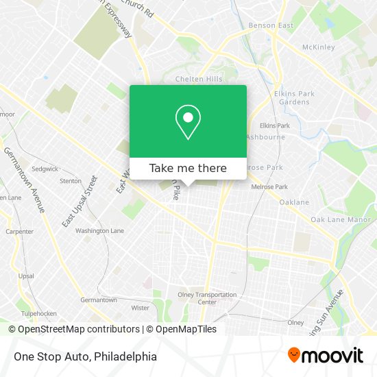 One Stop Auto map