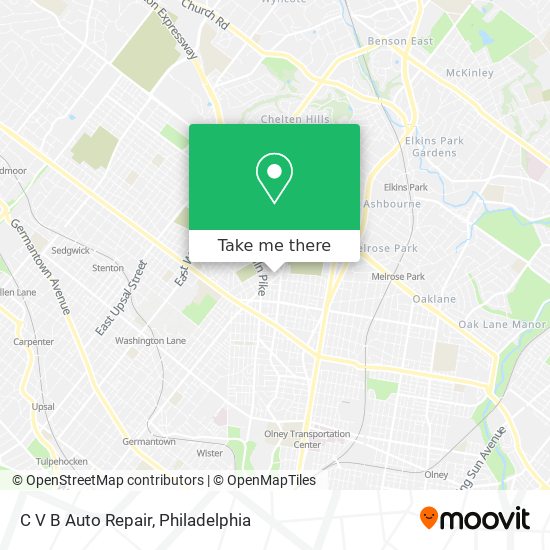 C V B Auto Repair map