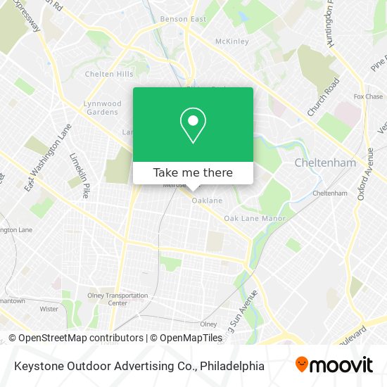 Keystone Outdoor Advertising Co. map