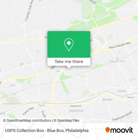 USPS Collection Box - Blue Box map