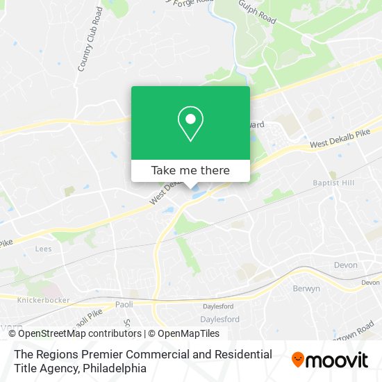 The Regions Premier Commercial and Residential Title Agency map